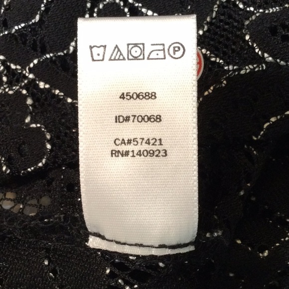 LOFT Lace Cold Shoulder Shear Blouse Sz M - Picture 9 of 11